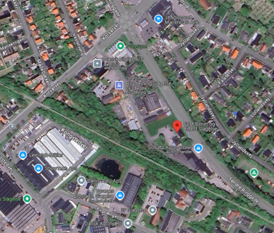 Google maps lokation FDM Bilsyn Slagelse