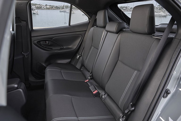 Bagsædet i en Toyota Yaris Cross