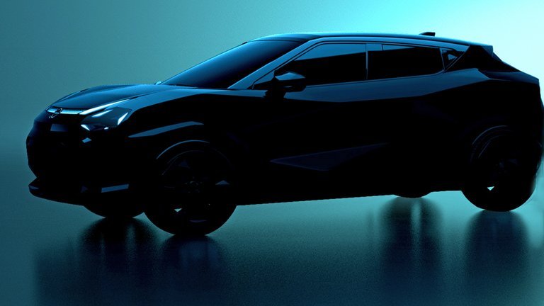 Nissan Juke i silhuet.
