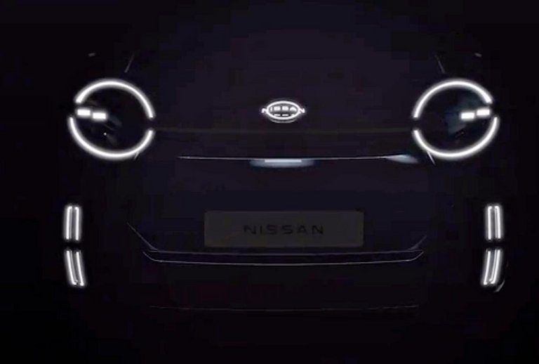 Lygtesignaturen på den elektriske Micra minder om det glade ansigt på dagens Micra.