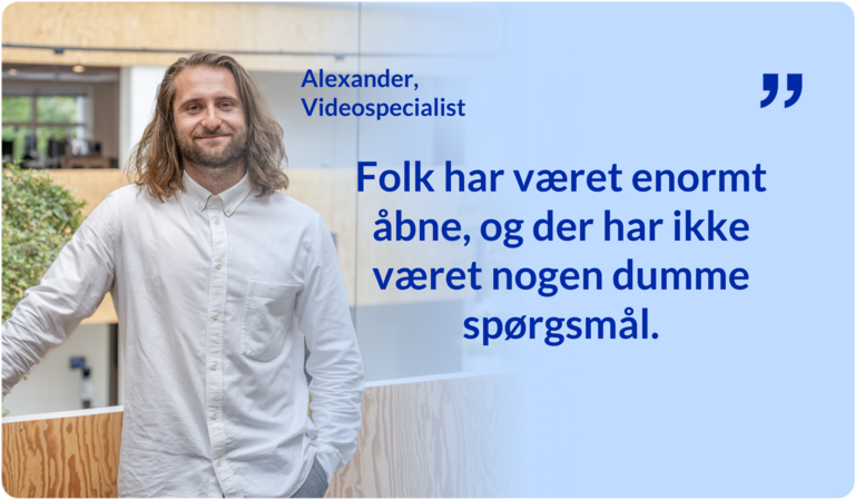 Nyopstartet medarbejder med citat