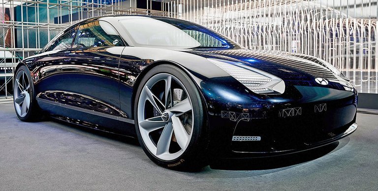 Hyundai-mærket viser på IAA-udstillingen konceptbilen Prophecy, som er en forløber for elbilen Ioniq 6, der kommer i efteråret 2022.