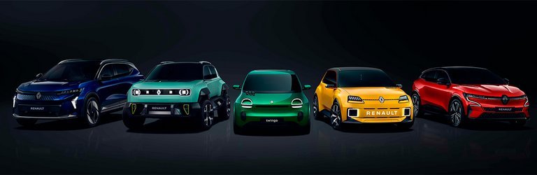 Renaults fem elektriske elbiler pr. ultimo 2025.