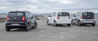 Seat Mii-e, Skoda Citigo-e og VW e-Up