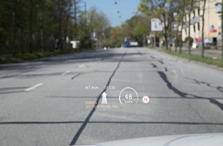 Mercedes C-klasse headup display