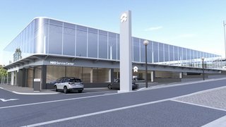 Sådan forestiller Nio sig, at det første servicecenter i Norge vil se ud.