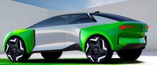 Opel viser en tidlig skitse af den elektriske Manta, som formentlig er klar omkring 2025.