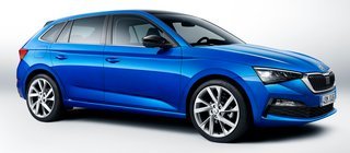 Skoda Scala forfra.
