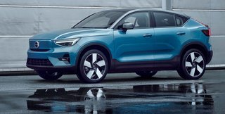 Volvo C40 har den samme, lidt specielle 'elbil'-front som XC40 Recharge.