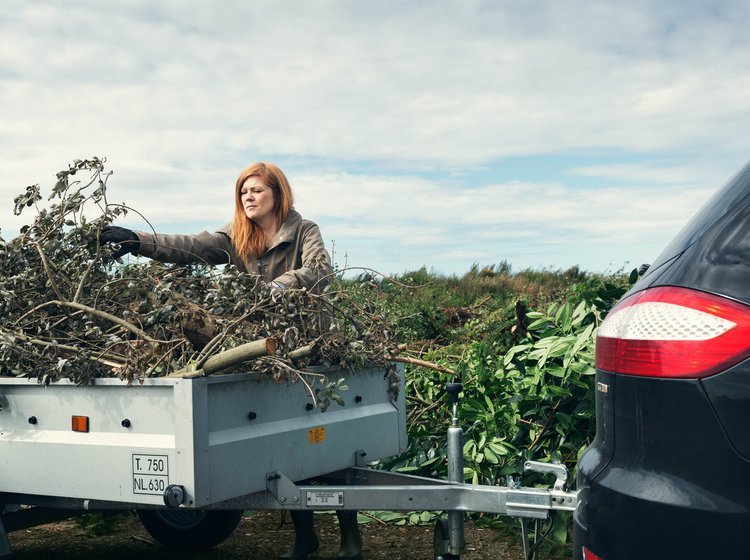 Bil med havetrailer 