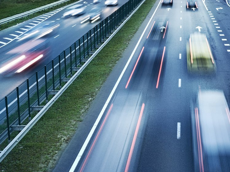 Trafik på motorvej