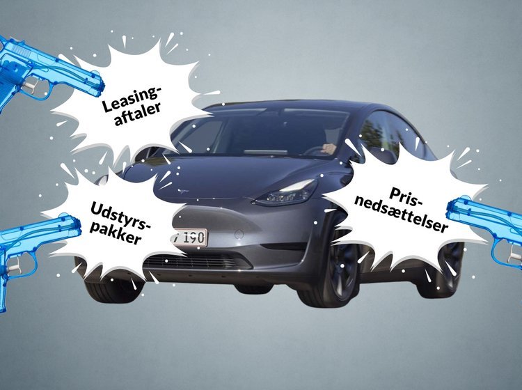 Tesla og illustration af konkurrence 