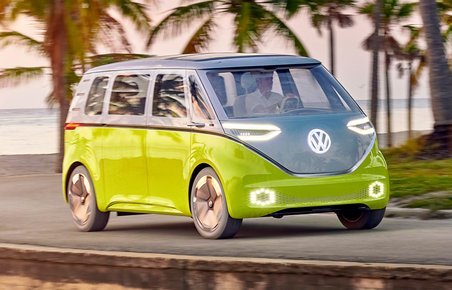 Nostalgi: I.D. Buzz har klare referencer til VWs Type 2, 'Folkevognsrugbrødet'.