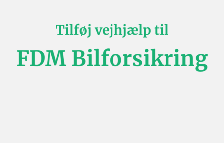Hvis du har FDM Bilforsikring, kan du tilkøbe vejhjælp til en lav pris