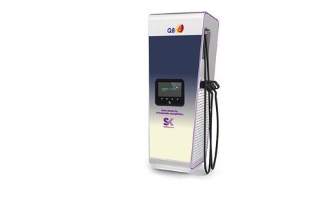En mockup-udgave af Q8's kommende 150 kW-lader.
