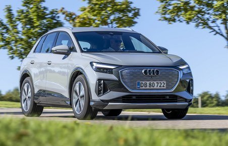 Audi Q4 e-tron set forfra