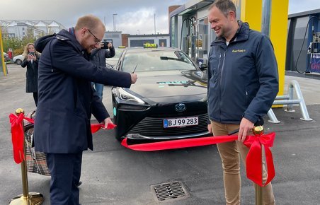 Brinttankstationen på Amager blev indviet midt i november.
