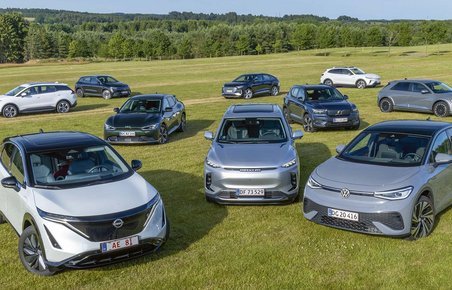 Gruppetest af 10 elbiler til 400.000 kr.