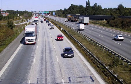 Trafik på motorvej