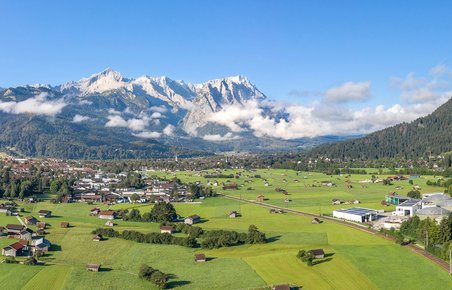 Udsigt over Garmisch-Partenkirchen. 