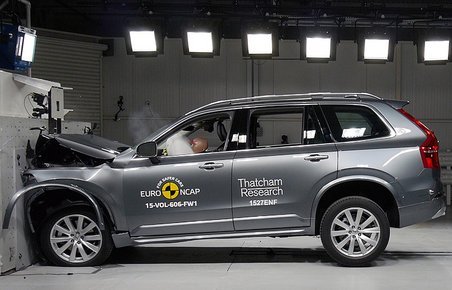 Volvo XC90 blev i 2015 testet til det bedste resultat nogensinde i Euro NCAP's historie.